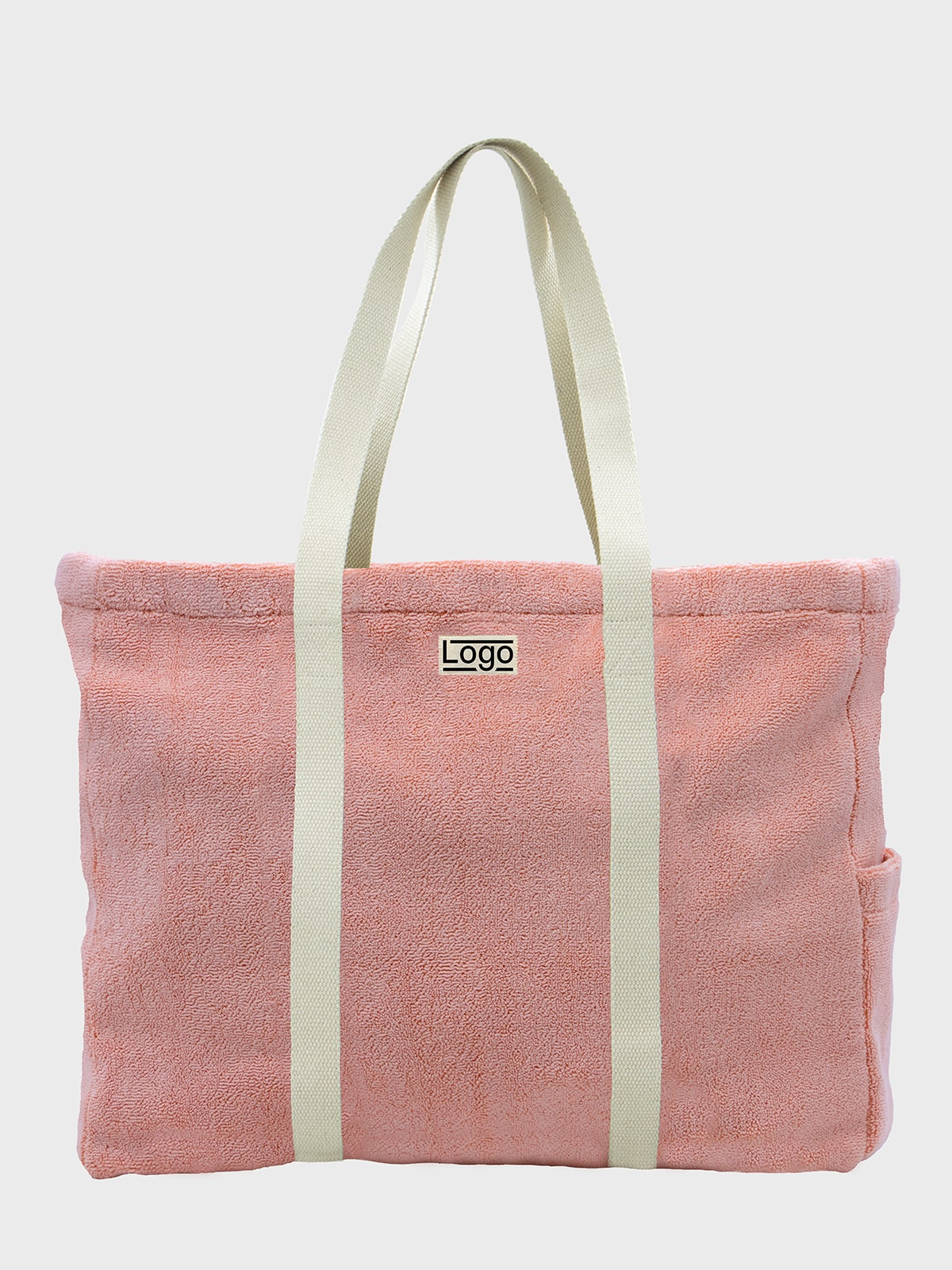 Sac de plage publicitaire Garance personnalisable Rose corail